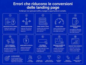 Checklist degli errori che riducono le conversioni di una landing page aziendale Posizione: dopo il paragrafo “Gli errori che bloccano le conversioni”